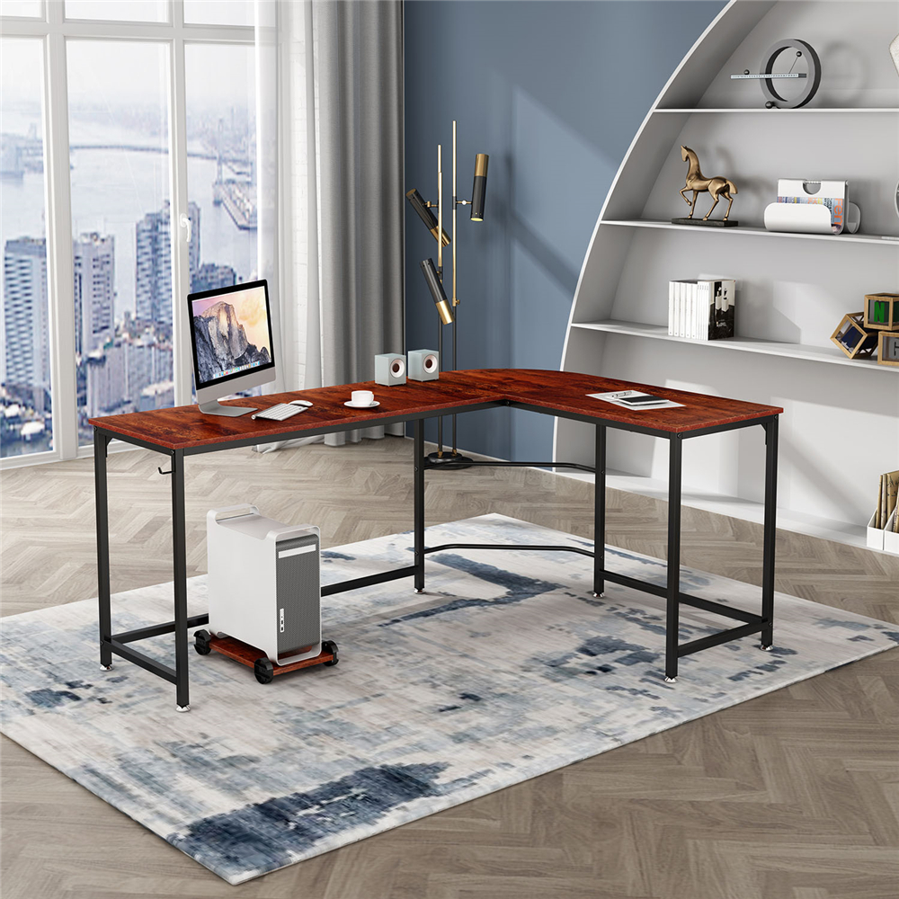 US Warehouse IN Stock 66x47x29.5 inches L-Shaped Desk